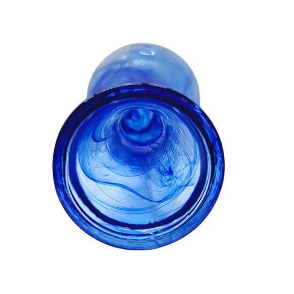 Cobalt Blue Swirl Glass Vase - Picture 4 of 6